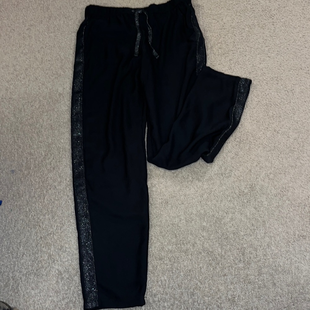 NWT- Justice pants black/silver size 14